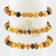 Baltic amber beads multi-colour clasp
